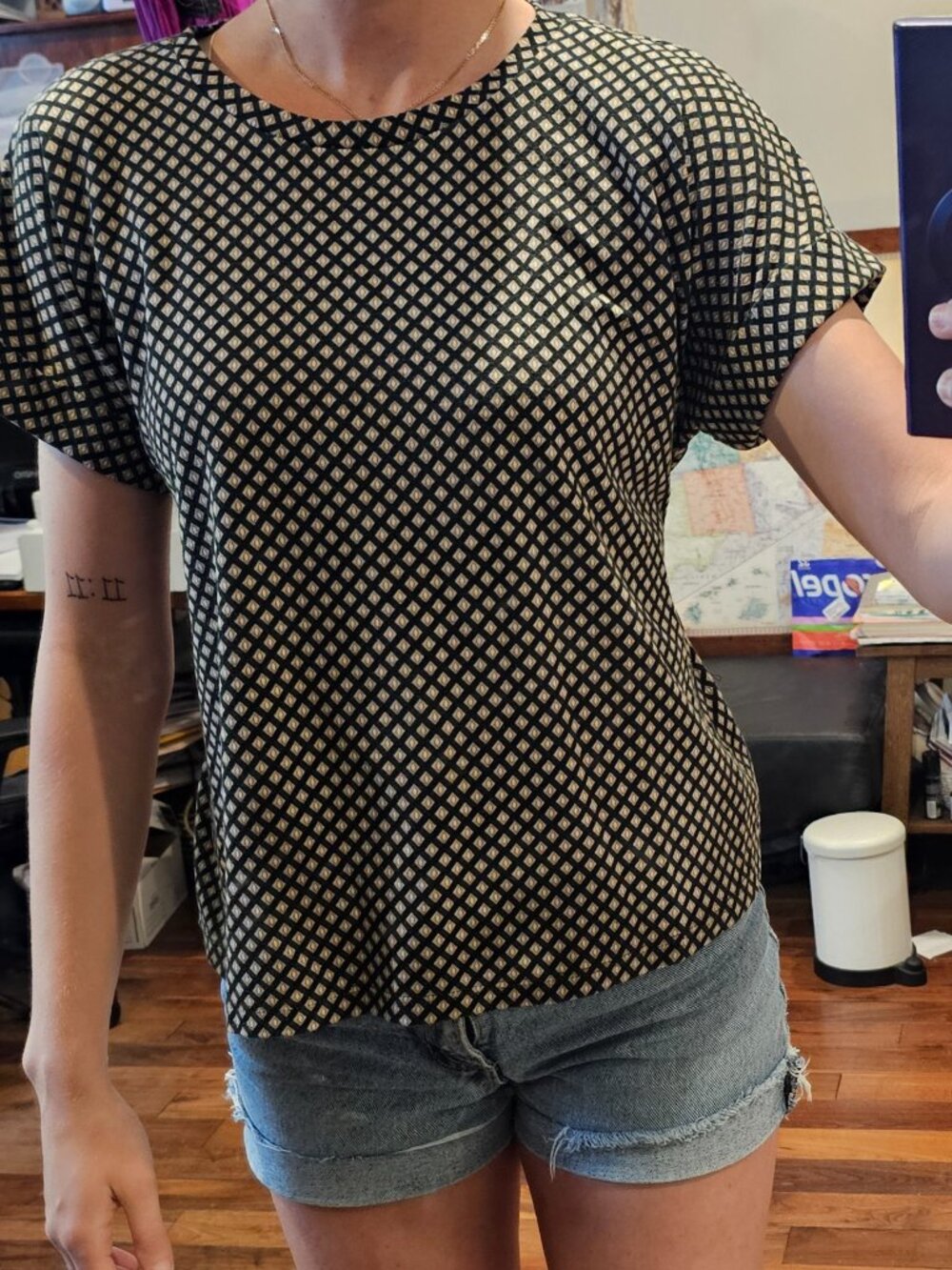 Chic Black and White LOFT Blouse